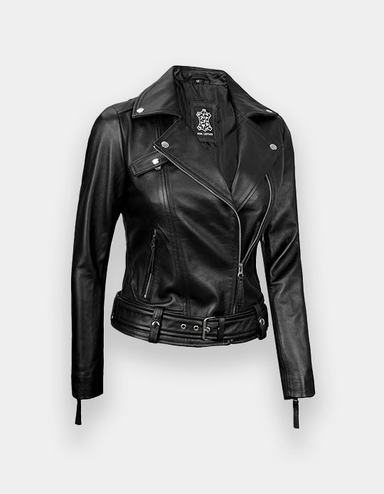 Women's Leather Jacket, New women's Black leather jacket made of 100% Original lambskin leather